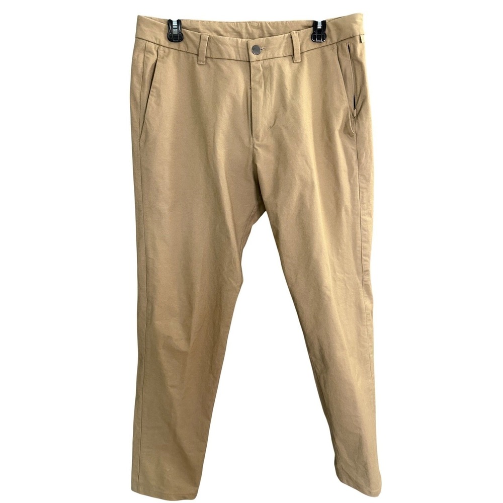 Lululemon ABC Classic Fit Trouser‎ 34/30 Tan Warpstreme Business  Office Work